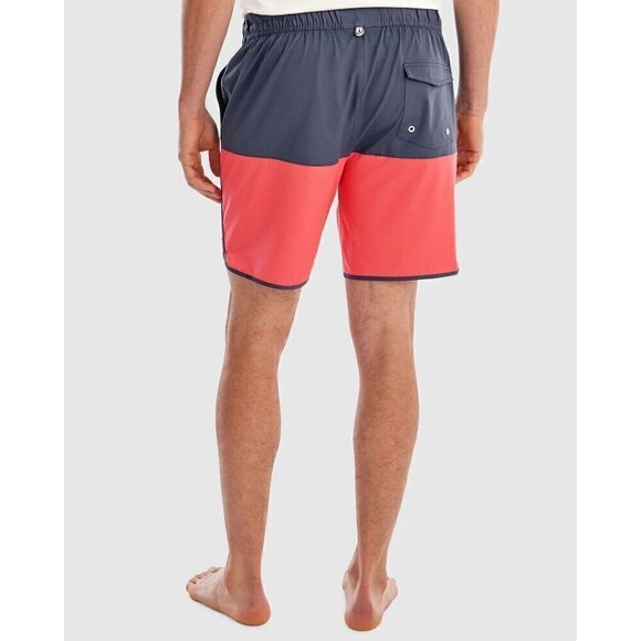 Johnnie-O Tully Half Elastic 7" Surf Shorts Size Small Scalloped Hem - Picture 4 of 11